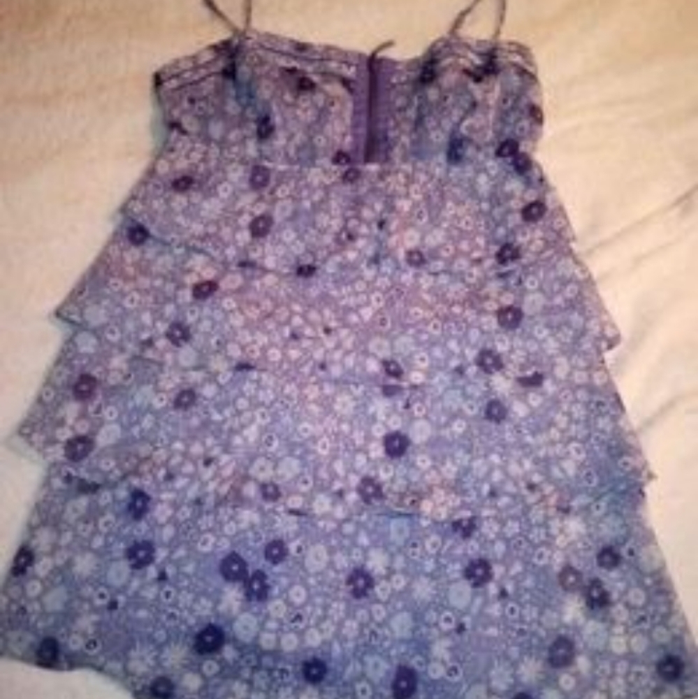 Woman's American Eagle layered ruffled spaghetti strap summer dress